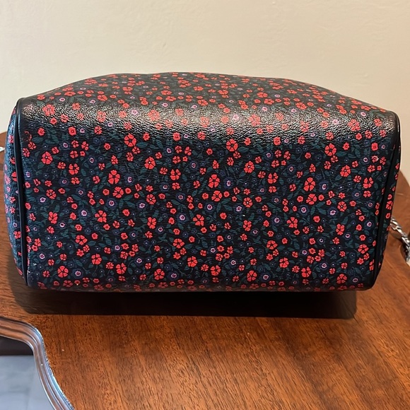 Coach   Mini Bennett Satchel  Small floral design/black leather F59445 Crossbody - Picture 10 of 17